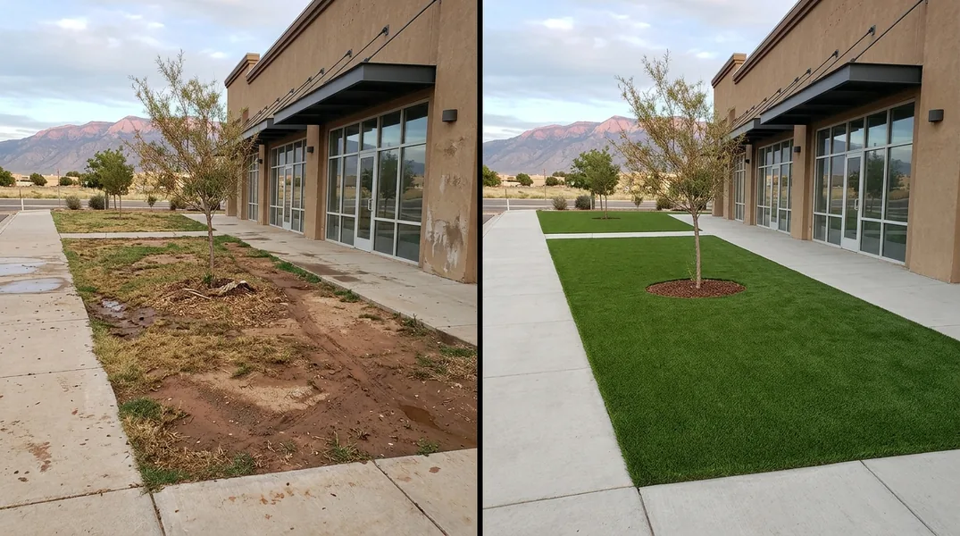 Result artificial grass installation in Rio Rancho - Rio Rancho Artificial Grass Installation