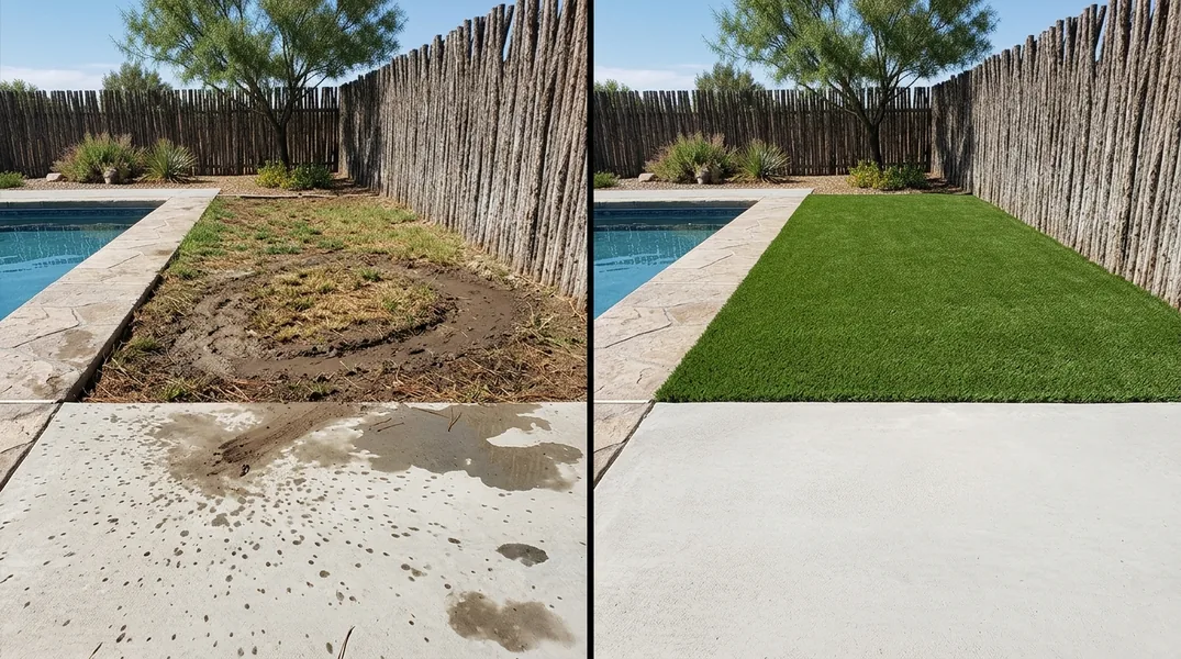 Result artificial grass installation in Rio Rancho - Rio Rancho Artificial Grass Installation