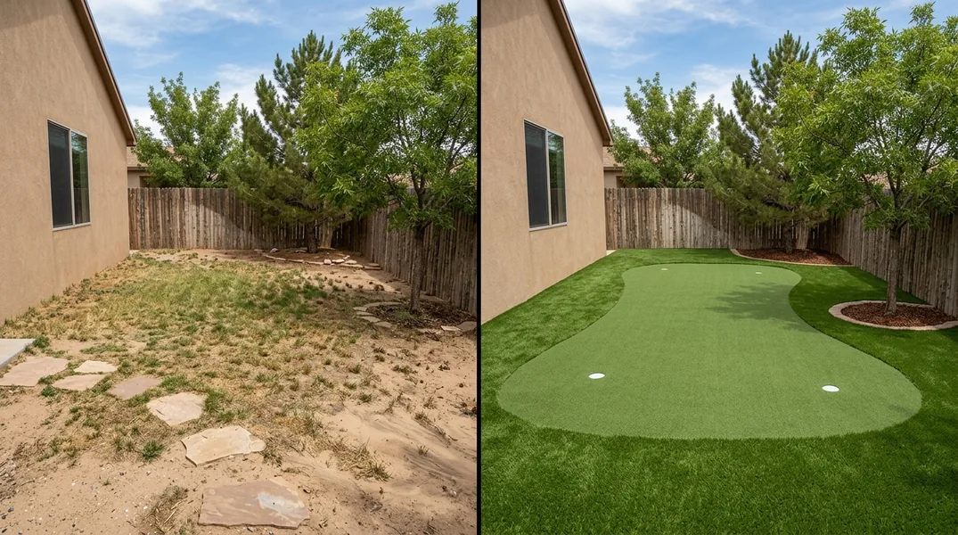 Result artificial grass installation in Rio Rancho - Rio Rancho Artificial Grass Installation